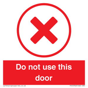 Do not use this door